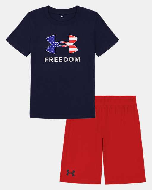 Toddler Boys' UA Freedom Flag Logo Shorts Set